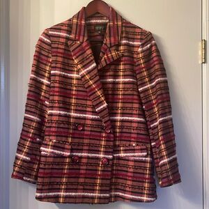 Topshop plaid blazer